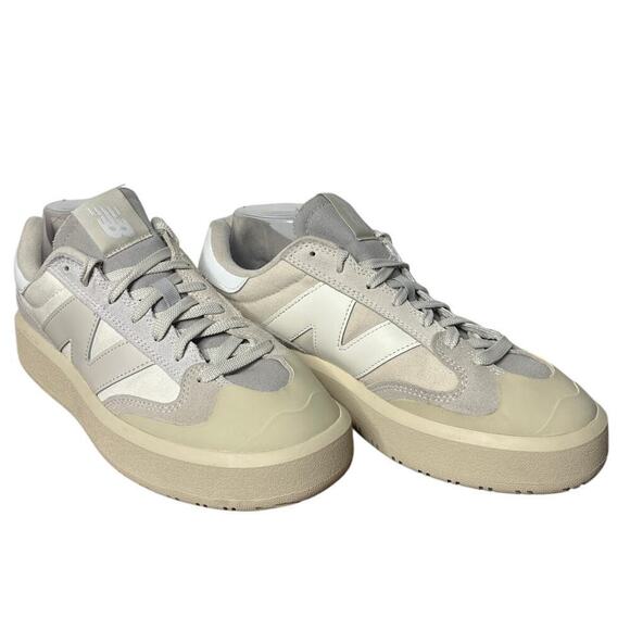 New Balance CT302 White Gray Suede Canvas Men's 9 Neutral Streetwear Casual